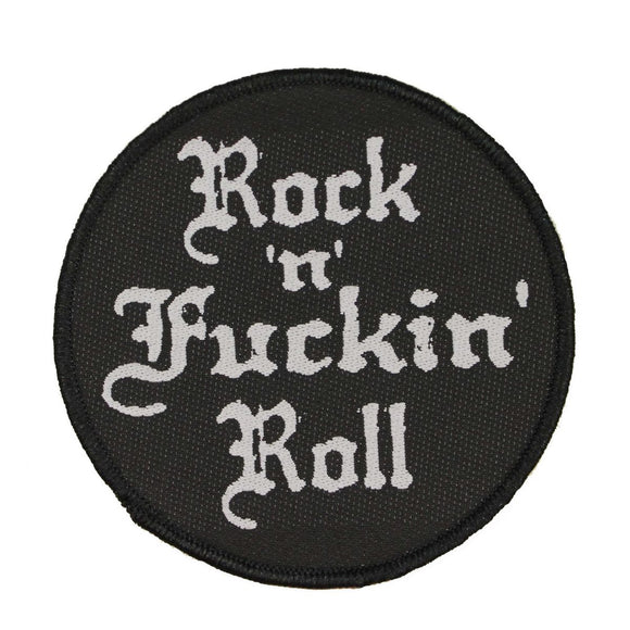 Rock N Fuckin' Roll Patch Rock Music Band Biker Woven Sew On Applique