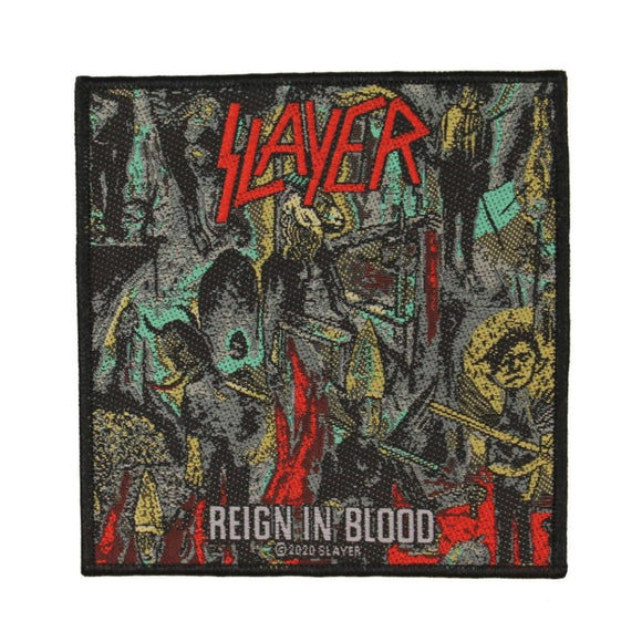 Slayer Reign In Blood Patch Band Thrash Heavy Metal Music Woven Sew On Applique
