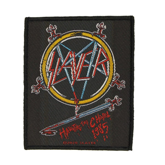 Slayer Haunting The Chapel Patch Band Thrash Metal Music Woven Sew On Applique