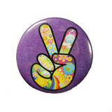 6 Hippie Good Vibes Pins Pack Psychedelic Groovy Love Assorted Pin Back Badge
