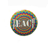 6 Peace Hippie Pins Pack Colorful Groovy Love Assorted Pin Back Badge