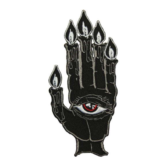 Hand of Glory Patch Kreepsville 666 Eye Candle Embroidered Iron On Applique