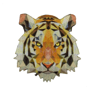 Geometric Tiger Head Patch Pixel Animal Sublimation Embroidery Iron On Applique