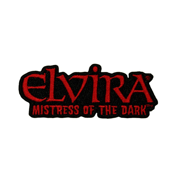 Elvira Mistress Of The Dark Patch Logo Name Horror Embroidered Iron On Applique