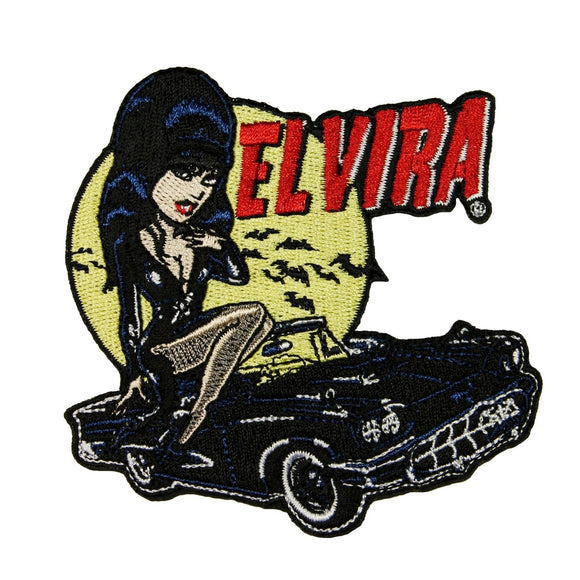 Elvira Macabre Mobile Patch Vince Ray Thunderbird Embroidered Iron On Applique
