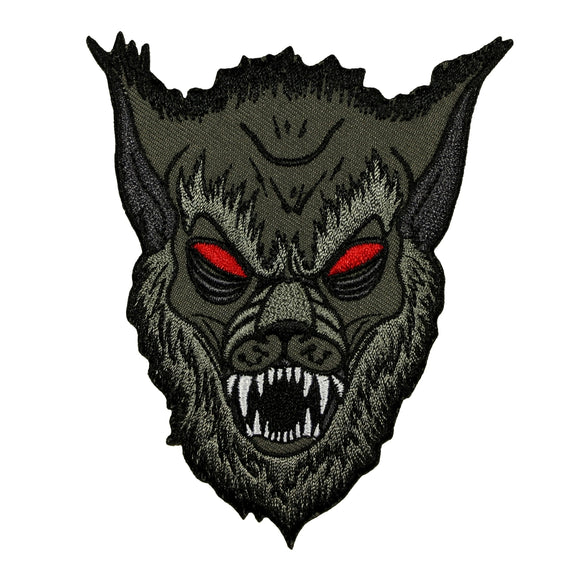 Graves Monster Grey Wolf Patch Kreepsville Werewolf Embroidered Iron On Applique