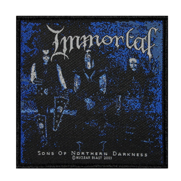 Immortal Sons of Northern Darkness Black Metal Music Band Woven Applique Patch