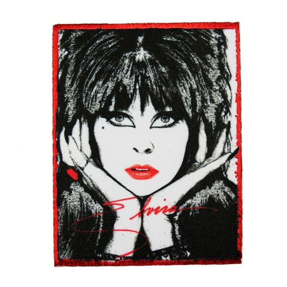 Elvira Portrait 80's Signature Patch Horror Dye Sublimation Iron On Applique