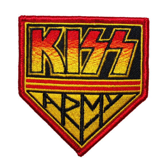 KISS Army Smaller Logo Patch Band Fan Club Member Rock Music Iron On Applique