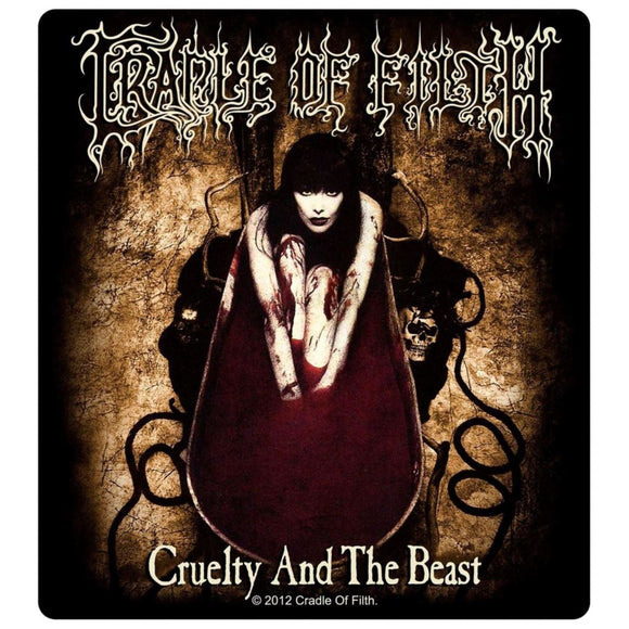 Sticker Cradle of Filth Cruelty And The Beast Album Art Metal Music Band Decal