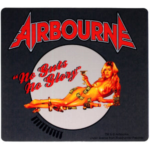 Sticker Airbourne No Guts No Glory Women Money Liquor Rock Music Band Decal