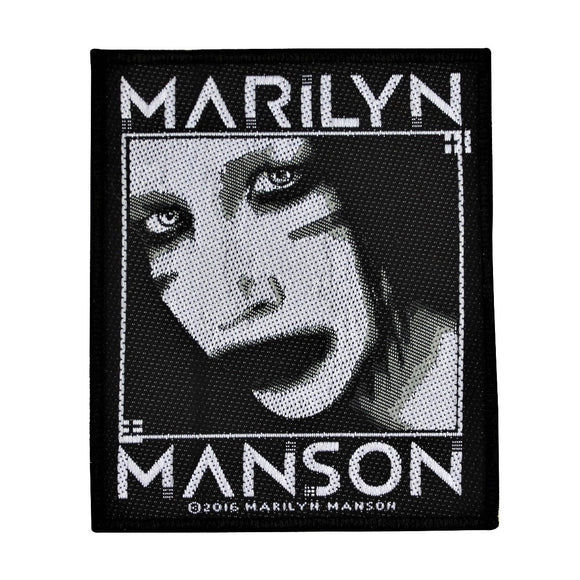 Marilyn Manson Villain Patch Portrait Alternative Music Woven Sew On Applique
