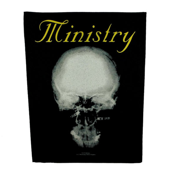 XLG Ministry The Mind Back Patch Industrial Metal Band Sew on Applique