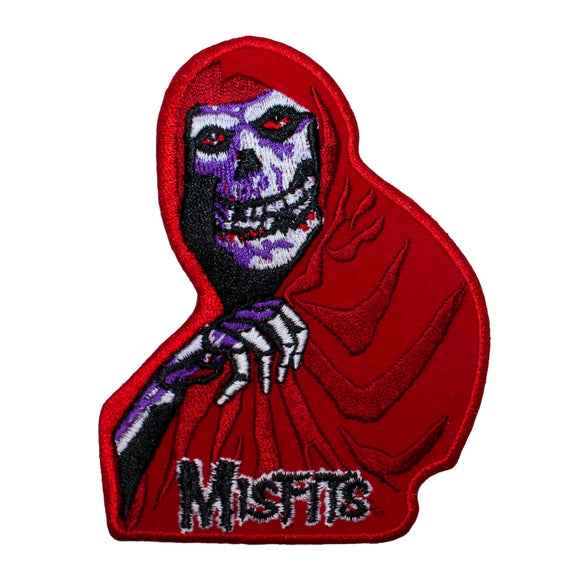 Misfits Red Fiend Logo Patch Punk Rock Music Band Embroidered Iron On Applique