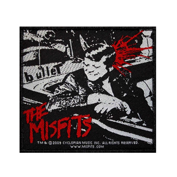 Misfits Kennedy Bullet Patch Single Cover Art Punk Rock Woven Sew On Applique