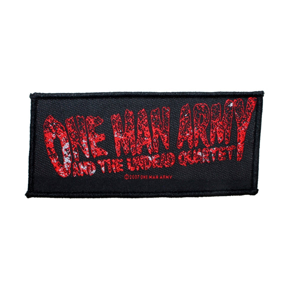 One Man Army And The Undead Quartet Logo Patch Metal Band Woven Sew On Applique