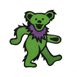 Grateful Dead 5" Green Dancing Bear Patch Rock Band Embroidered Iron On Applique