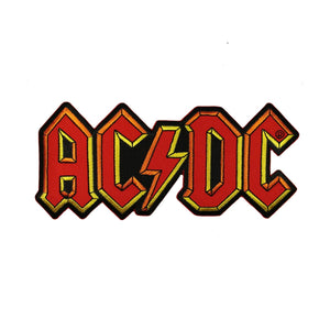 XLG AC/DC ACDC Logo Patch Australian Rock Band Fan Embroidered Iron On Applique