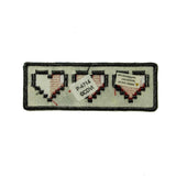 Video Game Lives Patch Hearts Player Gamer Gaming Embroidered Iron On Applique