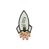 Spaceship Patch Missile Outer Space Rocket Toy Embroidered Iron On Applique