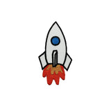 Spaceship Patch Missile Outer Space Rocket Toy Embroidered Iron On Applique