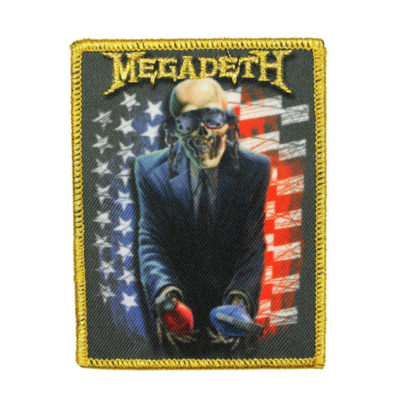 Megadeth American Gernades Patch Heavy Metal Music Embroidered Iron On Applique