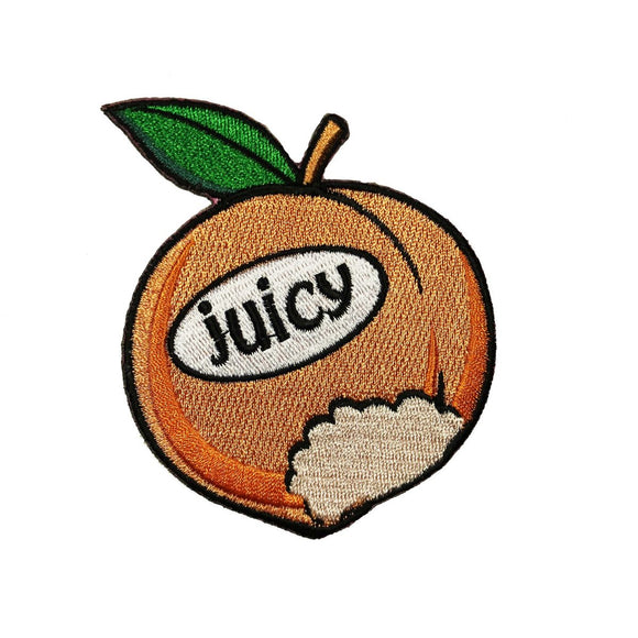 Juicy Peach Patch Summer Sweet Fruit Food Tree Embroidered Iron On Applique