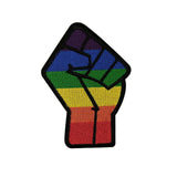 Fist Rainbow Patch LGBTQ Communtiy Pride Equality Embroidered Iron On Applique