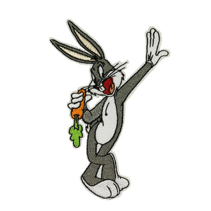 Looney Tunes Bugs Bunny Patch Rabbit Carrot Cartoon Embroidered Iron On Applique