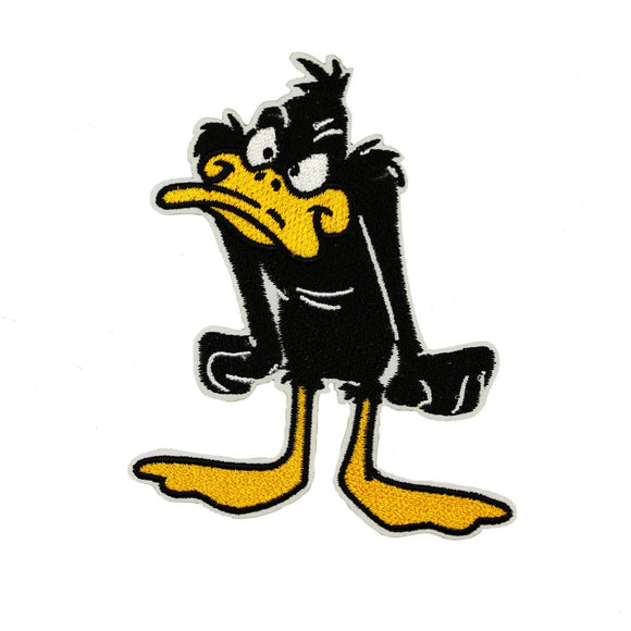 Looney Tunes Daffy Duck Angry Patch Retro Cartoon Embroidered Iron On Applique