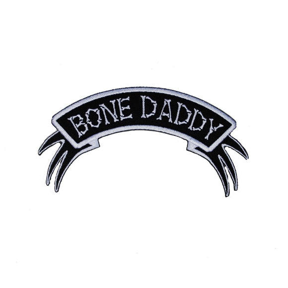 Bone Daddy Arch Patch Kreepsville 666 NameTag Badge Embroidered Iron On Applique