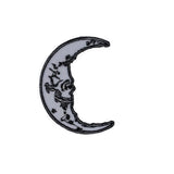 Skull Crescent Moon Patch Kreepsville Freaky Scary Embroidered Iron On Applique