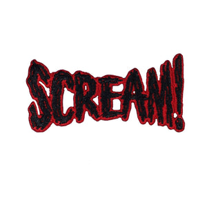 Scream Word Patch Horror Scary Blood Kreepsville Embroidered Iron On Applique