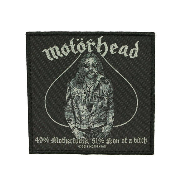 Motorhead 49% Motherf8cker Patch Spade Rock Band Woven Sew On Applique