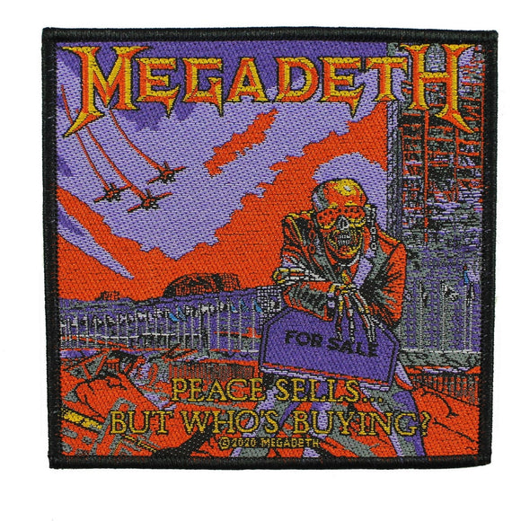 Megadeth Peace Sells Who's Buying Patch Black Metal Band Woven Sew On Applique