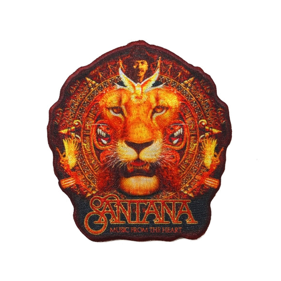Santana Music From the Heart Patch Lion Latin Rock Blues Band Iron On Applique