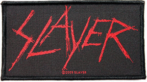 Slayer Scratched Logo Patch Blood Thrash Metal Music Band Woven Sew On Applique