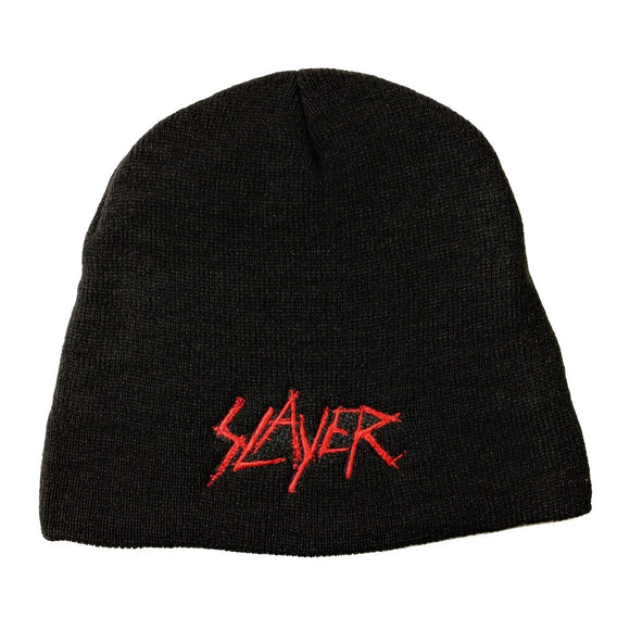 Slayer Logo Knit Beanie-Cap Official Thrash Metal Headgear Apparel Merchandise