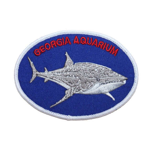 Georgia Aquarium Shark Patch Marine Travel Badge Embroidered Iron On Applique