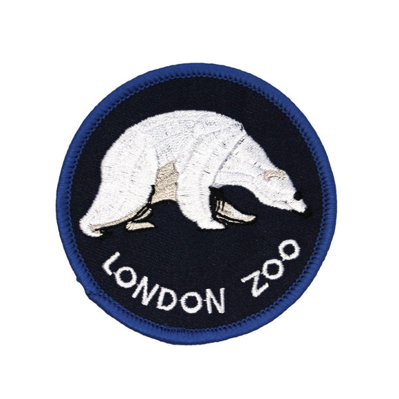 London Zoo Polar Bear Patch Regent Park UK Travel Embroidered Iron On Applique