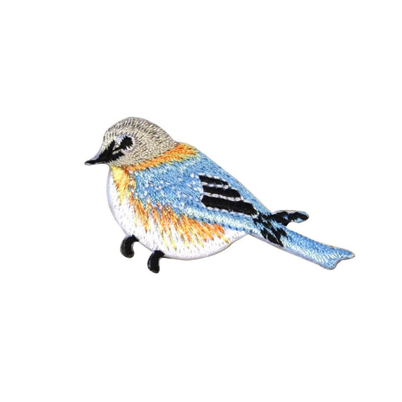 ID 0525B Sparrow Bird Patch Thrush Finch Perching Embroidered Iron On Applique