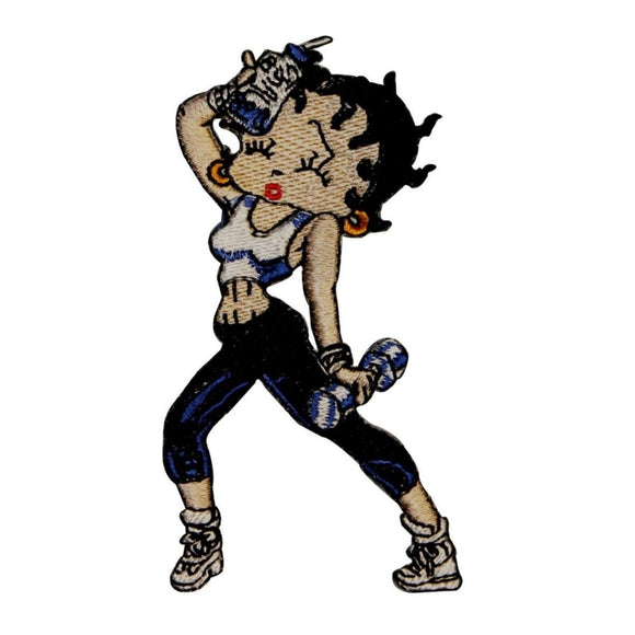 Betty Boop Workout Exercise Embroidered Iron On Applique Patch
