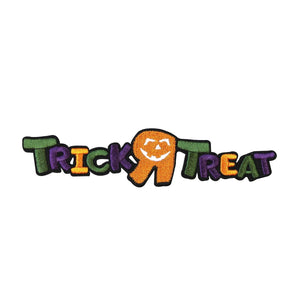 Kids "Trick R Treat" Patch Halloween Holiday Decoration Craft Iron-On Applique