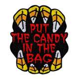 Kids Halloween Patch "Put The Candy In The Bag" Trick or Treat Iron-On Applique