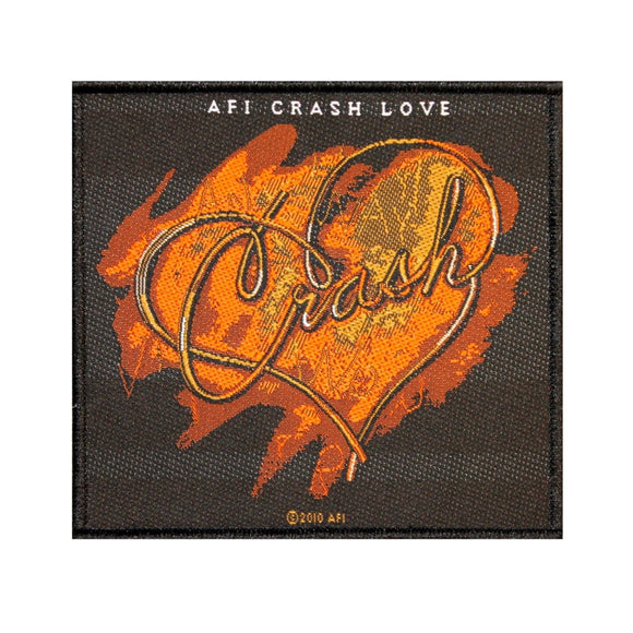 AFI A Fire Inside Crash Love Patch Gold Heart Album Art Woven Sew On Applique