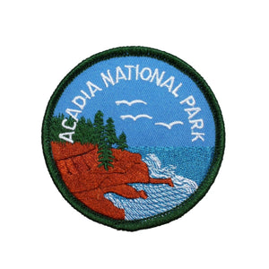 Acadia National Park Patch Souvenir Badge Travel US Embroidered Iron On Applique