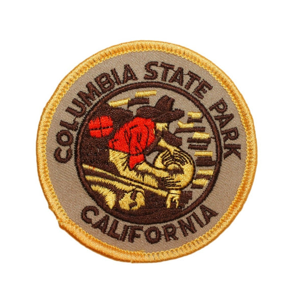 Columbia State Park California Patch Travel Badge Embroidered Iron On Applique