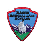 Glacier National Park Montana Patch Travel Badge Embroidered Iron On Applique
