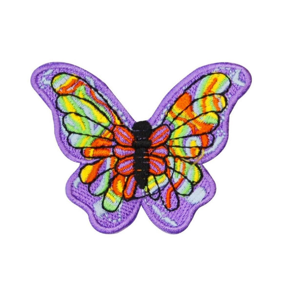 Tie Dye Butterfly Patch Colorful Hippie Bug Craft Embroidered Iron On Applique