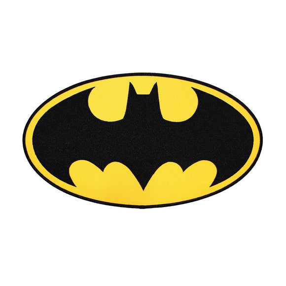 XLG Batman Superhero Costume Logo Dark Knight Bat Signal Iron-On Applique Patch